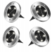 Set 4 lampi solare pentru pamant, Silver Disk Lights